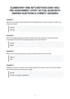 Elementary Fine Arts Methods D695 Wgu&NewLine;Pre-Assessment Latest Actual Exam With&NewLine;Verified Questions & Correct Answers