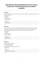 Ems Instructor&sol;Coordinator Latest Actual&NewLine;Exam With Verified Questions & Correct&NewLine;Answers&NewLine;