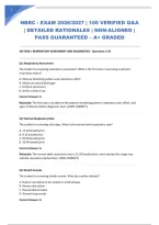 Nbrc - Exam 2026&sol;2027 &vert; 100 Verified Q&A &vert; Detailed Rationales &vert; Ngn-Aligned &vert; Pass Guaranteed &ndash; A&plus; Graded