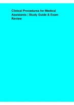 Clinical Procedures for Medical Assistants &ndash; Study Guide & Exam Review