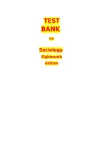 Test Bank for Sociology&comma; 18th Edition by John J&period; Macionis &vert; ISBN 9780137870363 &vert; All 25 Chapters Covered