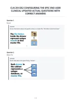 Cln 251&sol;252 Configuring The Epic End User&NewLine;Clinical Updated Actual Questions With&NewLine;Correct Answers