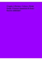 Chapter 2 Review &ndash; Culture &ndash; Study Guide&comma; Practice Questions & Exam Review 2026&lowbar;2027