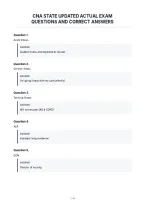 Cna State Updated Actual Exam&NewLine;Questions And Correct Answers