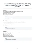 Cna Written Exam &lpar; Prometric Practice Test &rpar;&NewLine;Updated Actual Questions With Correct&NewLine;Answers