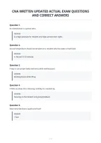 Cna Written Updated Actual Exam Questions&NewLine;And Correct Answers