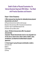 Seidel's Guide to Physical Examination&colon; An Interprofessional Approach 10th Edition &ndash; Test Bank with Practice Questions and Answers