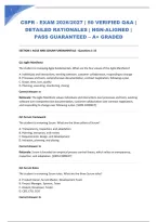 Cspr - Exam 2026&sol;2027 &vert; 50 Verified Q&A &vert; Detailed Rationales &vert; Ngn-Aligned &vert; Pass Guaranteed &ndash; A&plus; Graded