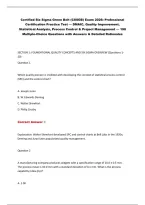 Certified Six Sigma Green Belt &lpar;CSSGB&rpar; Exam 2026&colon; Professional&NewLine;Certification Practice Test &mdash; DMAIC&comma; Quality Improvement&comma;&NewLine;Statistical Analysis&comma; Process Control & Project Management &mdash; 190&NewLine;Multiple-Choice Questions with Answers & Detailed Rationales