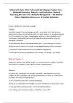 CFA Level II Exam 2026&colon; Professional Certification Practice Test &mdash;&NewLine;Advanced Investment Analysis&comma; Equity Valuation&comma; Financial&NewLine;Reporting&comma; Fixed Income & Portfolio Management &mdash; 195 MultipleChoice Questions with Answers & Detailed Rationales
