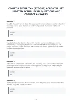 Comptia Security&plus; &lpar;Sy0-701&rpar; Acronym List&NewLine;Updated Actual Exam Questions And&NewLine;Correct Answers