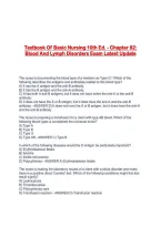 Textbook Of Basic Nursing 10th Ed&period; - Chapter 82&colon; Blood And Lymph Disorders Exam Latest Update