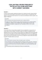 Con Law Final Review Frequently&NewLine;Tested Actual Exam Questions&NewLine;With Correct Answers