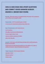 Cwel & Cans Exam 2026 Update Questions&NewLine;And Correct Veified Answers Already&NewLine;Graded A&plus; &lpar;Brand New Vision&rpar;