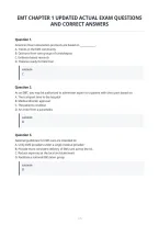 Emt Chapter 1 Updated Actual Exam Questions&NewLine;And Correct Answers