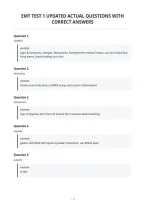 Emt Test 1 Updated Actual Questions With&NewLine;Correct Answers