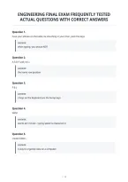Engineering Final Exam Frequently Tested&NewLine;Actual Questions With Correct Answers&NewLine;