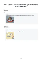 English 1 Exam Review Expected Questions With&NewLine;Verified Answers&NewLine;