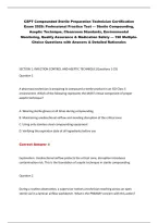 CSPT Compounded Sterile Preparation Technician Certification&NewLine;Exam 2026&colon; Professional Practice Test &mdash; Sterile Compounding&comma;&NewLine;Aseptic Technique&comma; Cleanroom Standards&comma; Environmental&NewLine;Monitoring&comma; Quality Assurance & Medication Safety &mdash; 190 MultipleChoice Quest