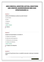 Amca Medical Assisting &vert;Actual Questions And Verified Answers&vert;Brand New 2026 Update&vert;Graded A&plus;