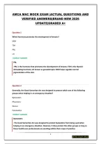 Amca Mac Mock Exam &vert;Actual Questions And Verified Answers&vert;Brand New 2026 Update&vert;Graded A&plus;