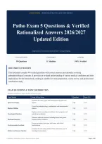 Patho Exam 5 Questions & Verified Rationalized Answers 2026&sol;2027 Updated Edition