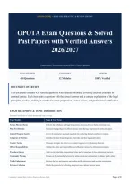 OPOTA Exam Questions & Solved Past Papers with Verified Answers 2026&sol;2027