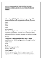 Ling-115 Final Exam Study Guide&colon; 2026&sol;2027 Updated Comprehensive Exam Questions Complete With Verified Answers