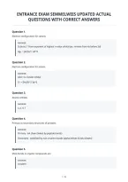 Entrance Exam Semmelweis Updated Actual&NewLine;Questions With Correct Answers