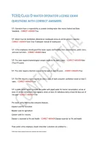 TCEQ Class D Water Operator License Exam Study Guide &vert; Real Practice Questions & Verified Answers &vert; Latest Edition