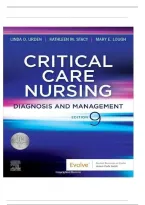 Test Bank for Critical Care Nursing&colon; Diagnosis and Management 9th Edition By Linda D&period; Urden&semi; Kathleen M&period; Stacy&semi; Mary E&period; Lough Chapter 1-41 Complete Guide A&plus;&NewLine;