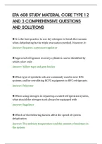 Epa 608 Study Material Core Type 1 2&NewLine;And 3 Comprehensive Questions&NewLine;And Solutions&NewLine;