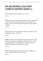 Epa 608 Universal Exam Script&NewLine;Complete Answers Graded A&plus;