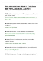 Epa 608 Universal Review Question&NewLine;Set With Accurate Answers