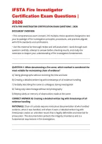 FSTA Fire Investigator Certification Exam Questions &vert; 2026