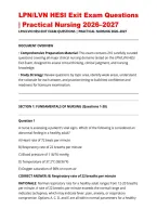 LPN&sol;LVN HESI Exit Exam Questions &vert; Practical Nursing 2026&ndash;2027