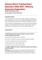 Amazon Driver Training Exam Questions 2026&ndash;2027 &vert; Delivery Associate Preparation