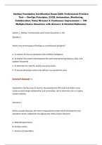DevOps Foundation Certification Exam 2026&colon; Professional Practice&NewLine;Test &mdash; DevOps Principles&comma; CI&sol;CD&comma; Automation&comma; Monitoring&comma;&NewLine;Collaboration&comma; Value Streams & Continuous Improvement &mdash; 190&NewLine;Multiple-Choice Questions with Answers & Detailed Rationales&NewLine;