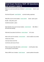 nal Exam Hondros NUR 150 Questions and answers rated A&period;