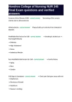 Hondros College of Nursing NUR 245 Final Exam questions and verified answers&period;