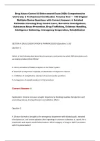 Drug Abuse Control & Enforcement Exam 2026&colon; Comprehensive&NewLine;University & Professional Certification Practice Test &mdash; 190 Original&NewLine;Multiple-Choice Questions with Correct Answers & Detailed&NewLine;Rationales Covering Drug Control Laws&comma; Narcotics Investigations&comma;&NewLine;S