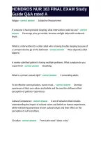 HONDROS NUR 163 FINAL EXAM Study Guide Q&A rated A&period;d