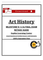Art History MILESTONE 