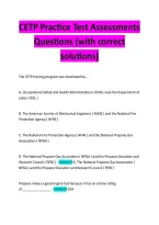 CETP Practice Test Assessments Questions &lpar;with correct solutions&rpar; 
