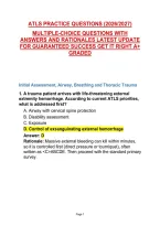 Atls Practice Questions &lpar;2026&sol;2027&rpar;&NewLine;Multiple-Choice Questions With Answers And Rationales Latest Update For Guaranteed Success Get It Right A&plus; Graded&NewLine;