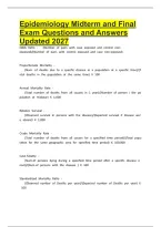 Epidemiology Midterm and Final Exam Questions and Answers Updated 2027&period;&NewLine;