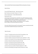 West Coast N307 Peds Final Exam &lbrack;Updated PDF&rsqb; Actual Questions & Answers&NewLine;Exam Overview&NewLine;Course&colon; N307 Pediatric Nursing &mdash; West Coast University&NewLine;Exam&colon; Final Exam &lpar;Cumulative&colon; Quizzes 1&ndash;6 &plus; Final&rpar;&NewLine;Format&colon; Multiple Choice &plus; ScenarioBased Questions&NewLine;Total Q