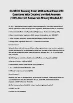 CUSECO Training Exam 2026 Actual Exam 220 Questions With Detailed Verified Answers &lpar;100&percnt; Correct Answers&rpar; &sol; Already Graded A&plus;