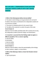 Exsc 320 Exam 1&colon; Comprehensive Exam Questions &lpar;2026&sol;2027 Update&rpar; Complete With 100&percnt; Verified Answers