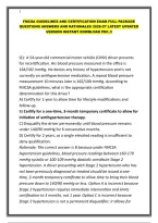 Fmcsa Guidelines And Certification Exam Full Package Questions Answers